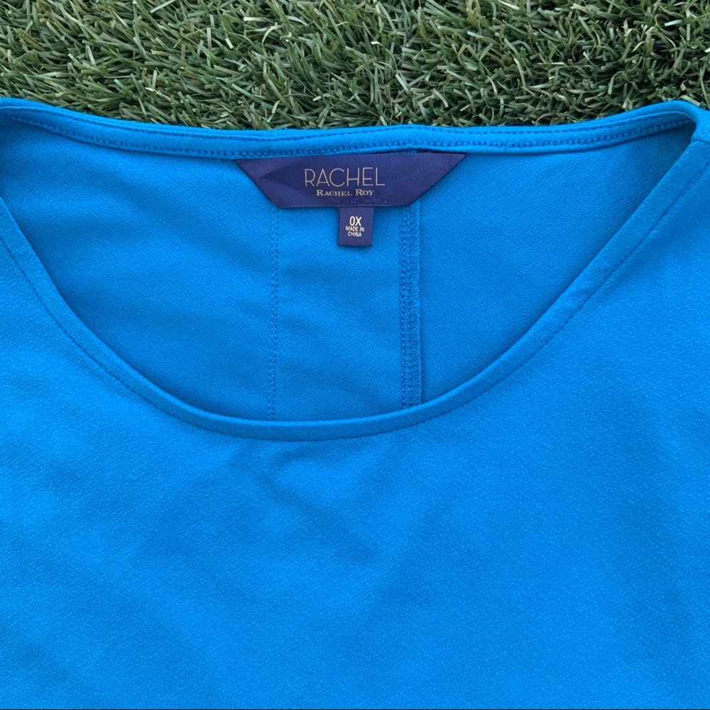 Rachel Rachel Roy Blue Knit Top Plus Size 0X - Picture 3 of 3